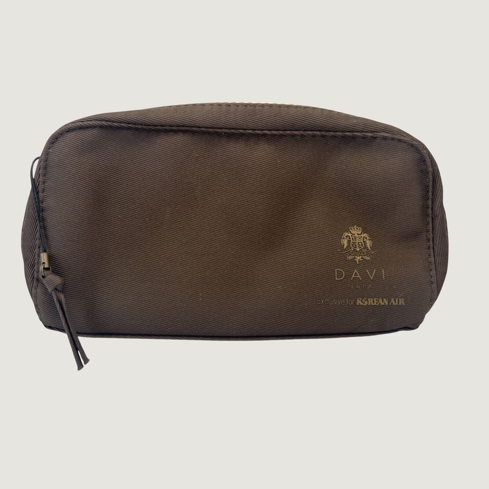 Korean Air DAVI Napa Pouch Cosmetics Travel Promotional Item 8 inch